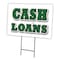 Signmission Cash Loans Yard Sign & Stake outdoor plastic coroplast window, C-2436 Cash Loans C-2436 Cash Loans - alternate 1